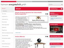 Tablet Screenshot of hartmann-energietechnik.de